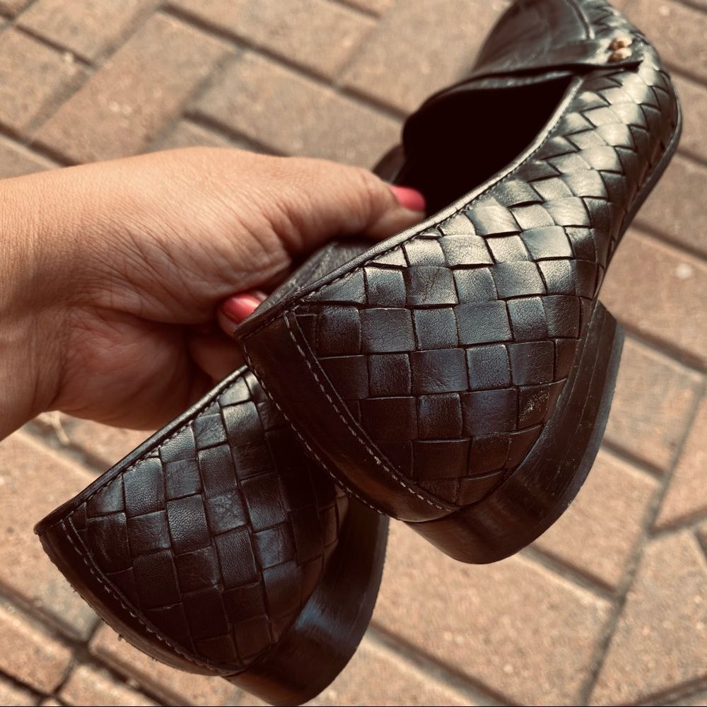 Sesto Meucci Italian loafers basket weave sz 5 - Picture 3 of 9